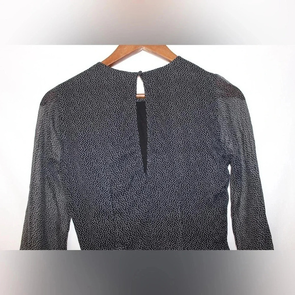 Women’s Abercrombie & Fitch Mini Polka Dot Wrap Summer Sheer Sleeve Dress Small - Picture 13 of 16